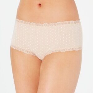 Jenni Women's Lace Trim Hipster Underwear, Chai Dots